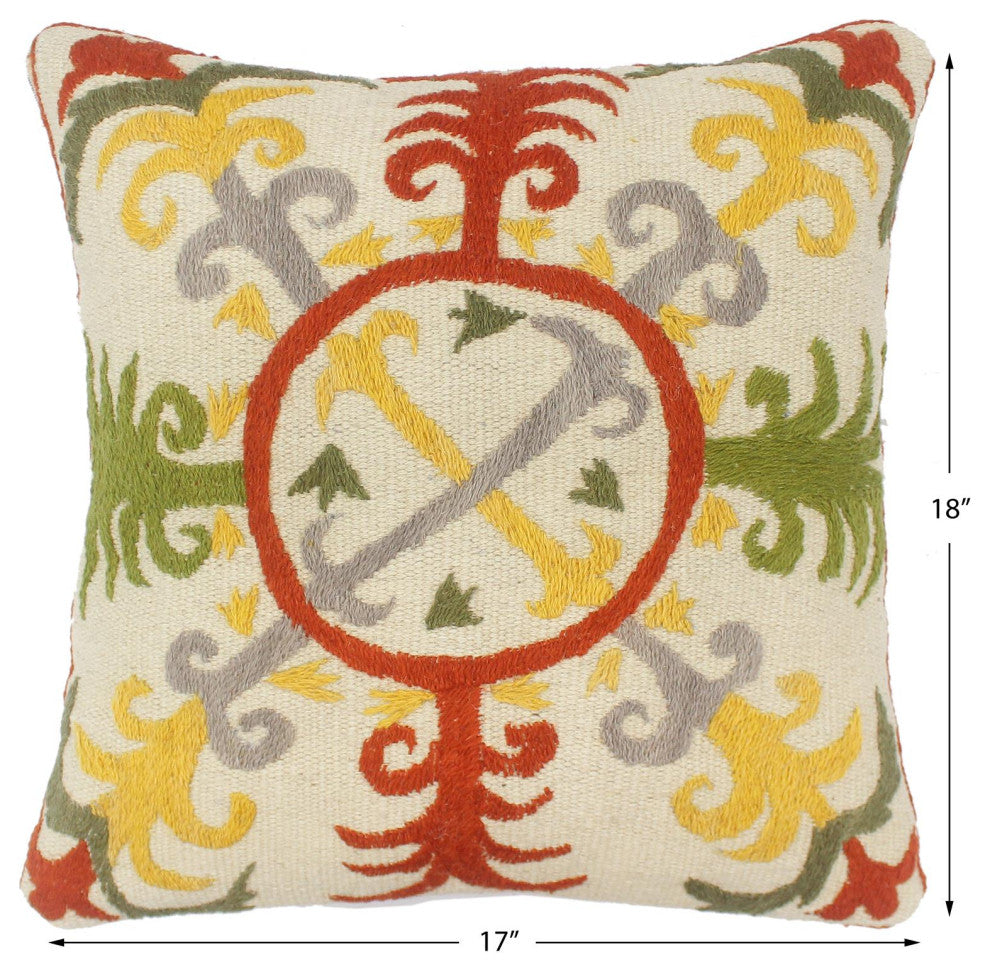 Tribal MacGrego Kilim Suzani Handmade Pillow