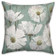 Textured White Florals 18x18 Spun Poly Pillow