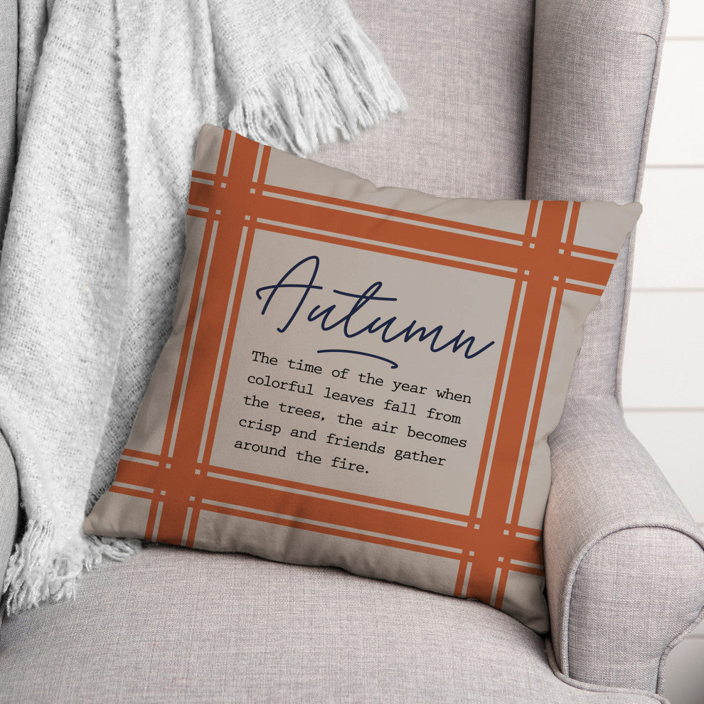 Autumn Definition Stripes 18x18 Spun Poly Pillow