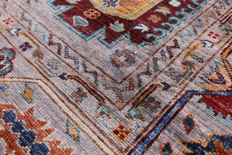 6' 8" X 9' 5" Fine Turkmen Ersari Hand-Knotted Wool Rug - Q12392