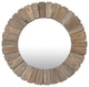 East at Main Salix Brown Round Teakwood Mirror