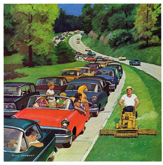 "Speeder on the Median" Print on Canvas by Richard Sargent