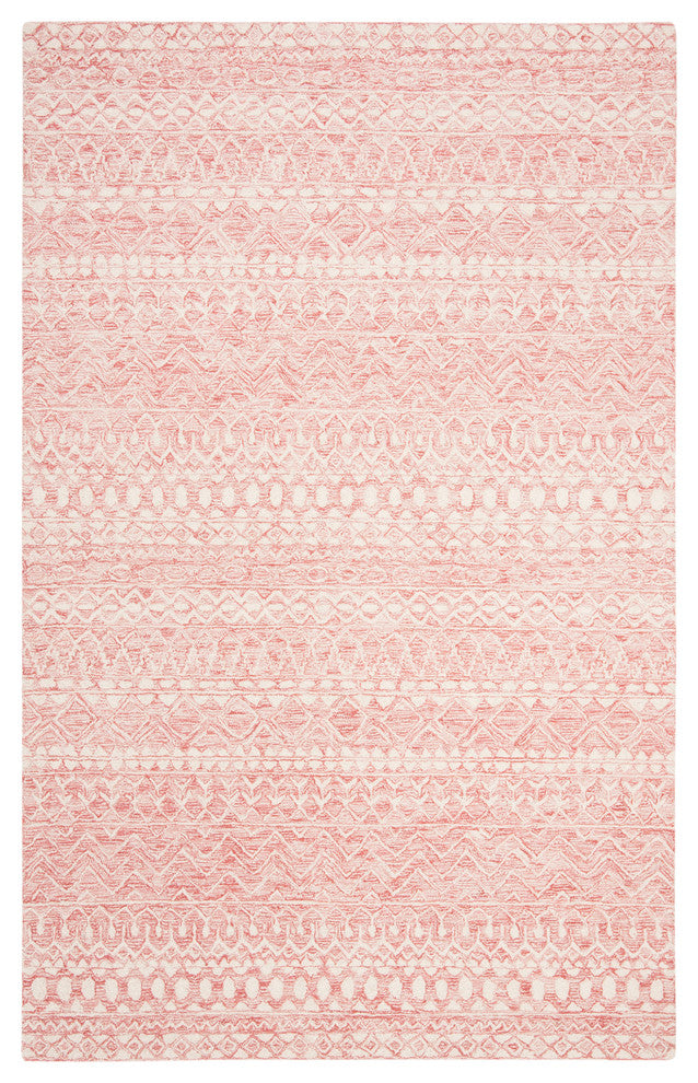 Safavieh Micro-Loop Collection MLP502 Rug, Pink/Ivory, 5' X 8'