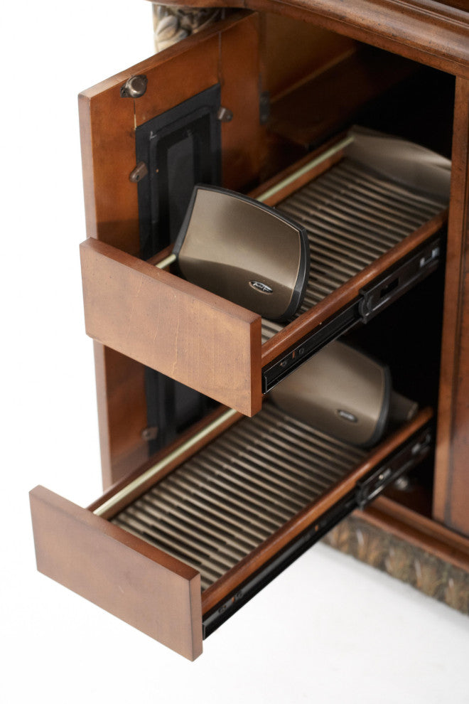Aico Amini Villa Valencia Entertainment Base in Classic Chestnut