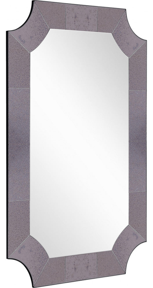 Gray Novelty Accent Glass Mirror