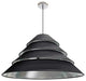 4Light Aranza Pendant, Black/Silver Shade, Polished Chrome
