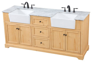 Home Living 22" Farmhouse Natural Wood-Light Bathroom Vanity