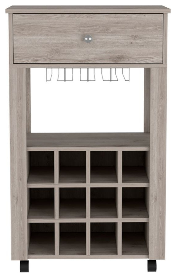 DEPOT E-SHOP Margh Bar Cart, Light Gray