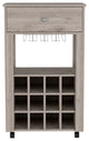 DEPOT E-SHOP Margh Bar Cart, Light Gray
