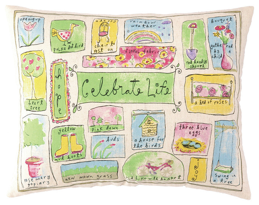 Celebrate Life Decorative Pillow