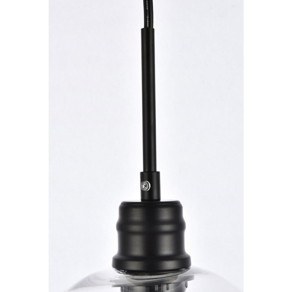 Living District Emett 1-Light Plug-In Pendant Black