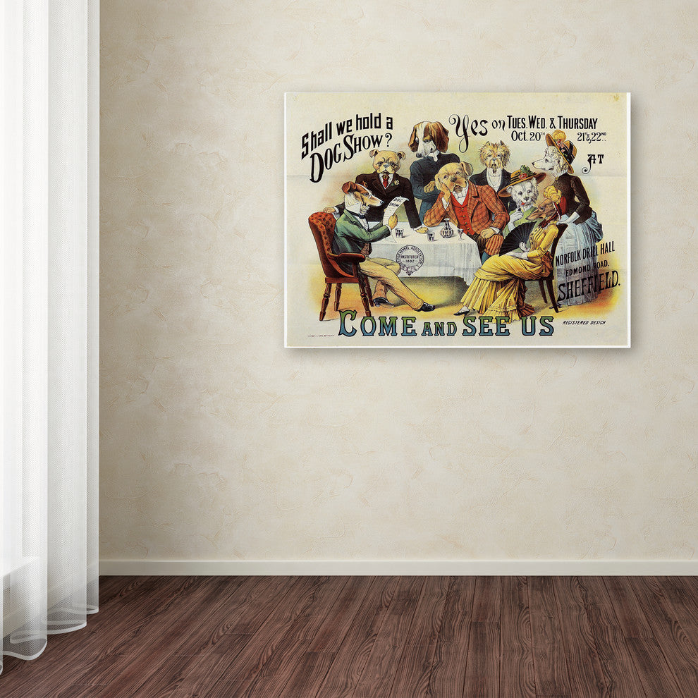 Vintage Apple Collection ''Dog Show'' Canvas Art, 19x14