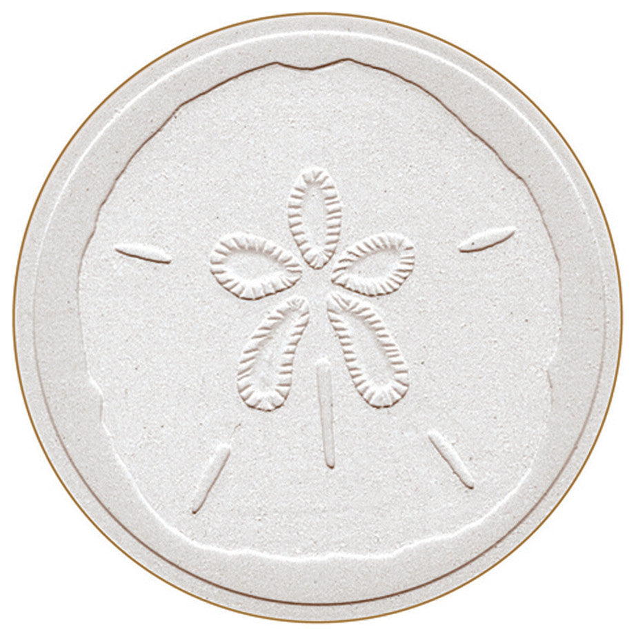 Sand Dollar Etched Stone Coasters, Set of 8