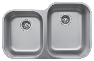 Karran Undermount Stainless Steel 32" Double Bowl Kitchen Sink