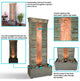 Sunnydaze Rippled Slate Indoor Fountain, Copper Finish and Spotlight, 48"