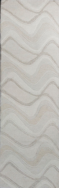 Eternity 1085 Ivory Waves Rug, 2'3"x7'6" Runner