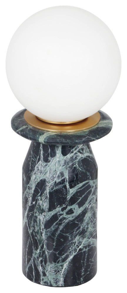 Globe Malachite Green Marble Lamp