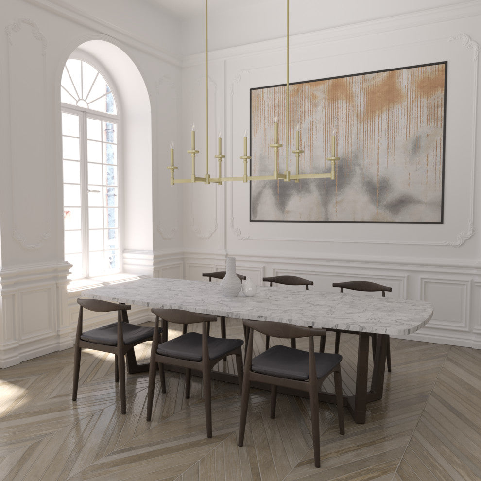 Hunter Briargrove Modern Brass 7-Light Chandelier Ceiling Light Fixture