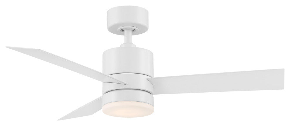 Axis 3-Blade Smart Ceiling Fan 44" Matte White, 2700K LED Kit