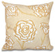 Spring Floral 2, Floral Print Pillow, Gold, 18"x18"
