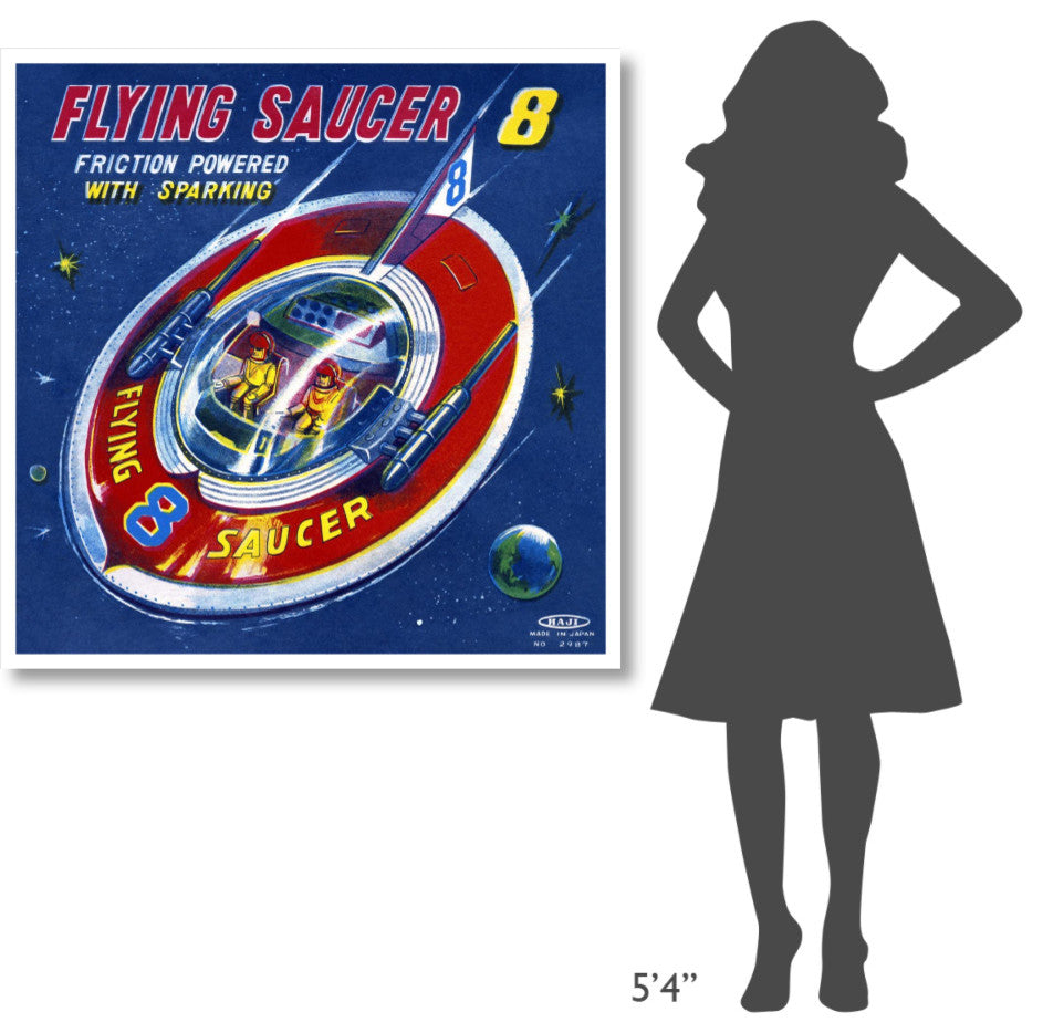 "Flying Saucer 8" Digital Paper Print by Retrorocket, 42"x42"