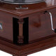 Urban Designs Antique Replica Dark Wood Phonograph Gramophone With Brass Horn