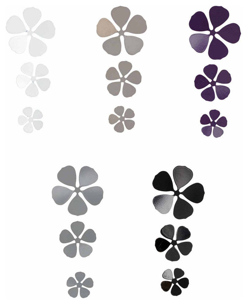 Metal Flower With Magnet Floral 6 pieces