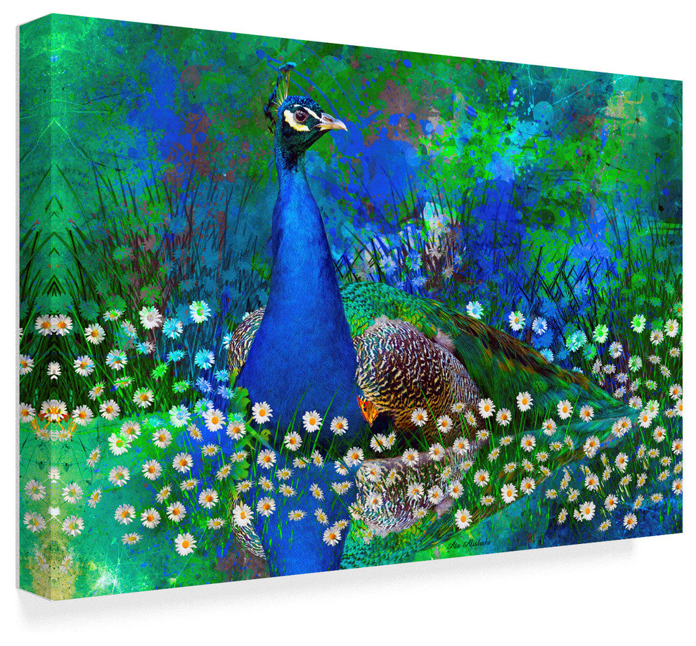 "Peacock 2" by Ata Alishahi, Canvas Art, 12"x19"