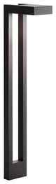 Contemporary 1-light Two Arm Path Light in Tetured Architectural Bronze Satin