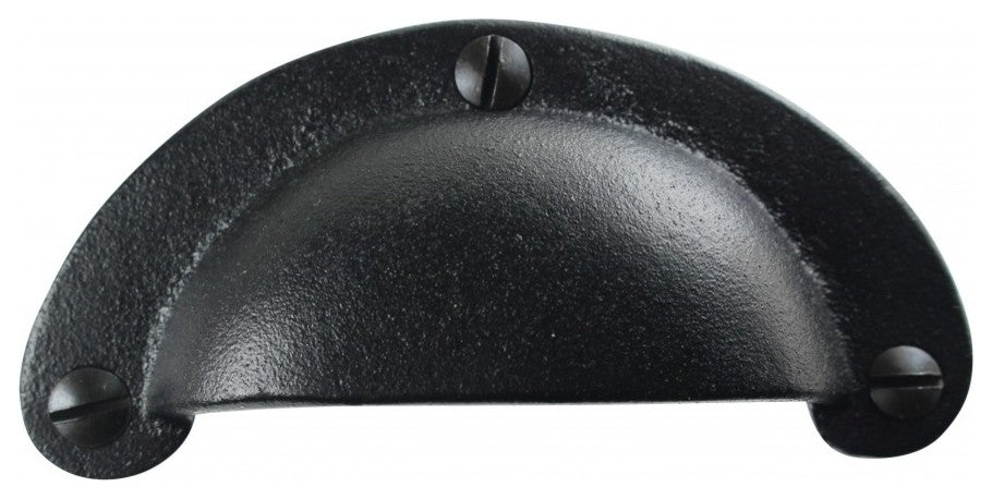 Renovators Supply Black Cabinet Cup Bin Pull Antique Wrought Iron Dresser Handle