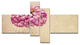Pink Flower in Vase Watercolor, Floral Canvas Art Print, 60"x32", 4 panels