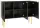 TATEUS 47" Modern dining Buffets sideboard Kitchen Cabinet, Black