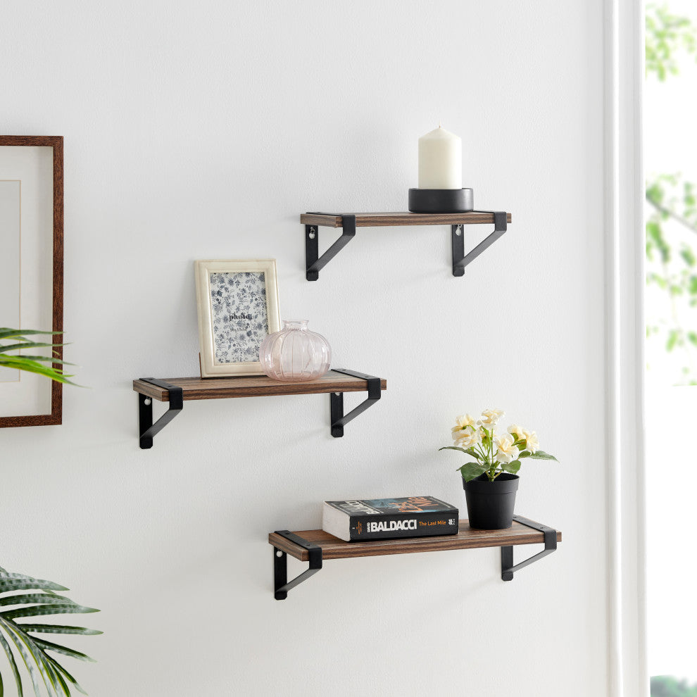 Capri Set of 3 Shelves With Brackets