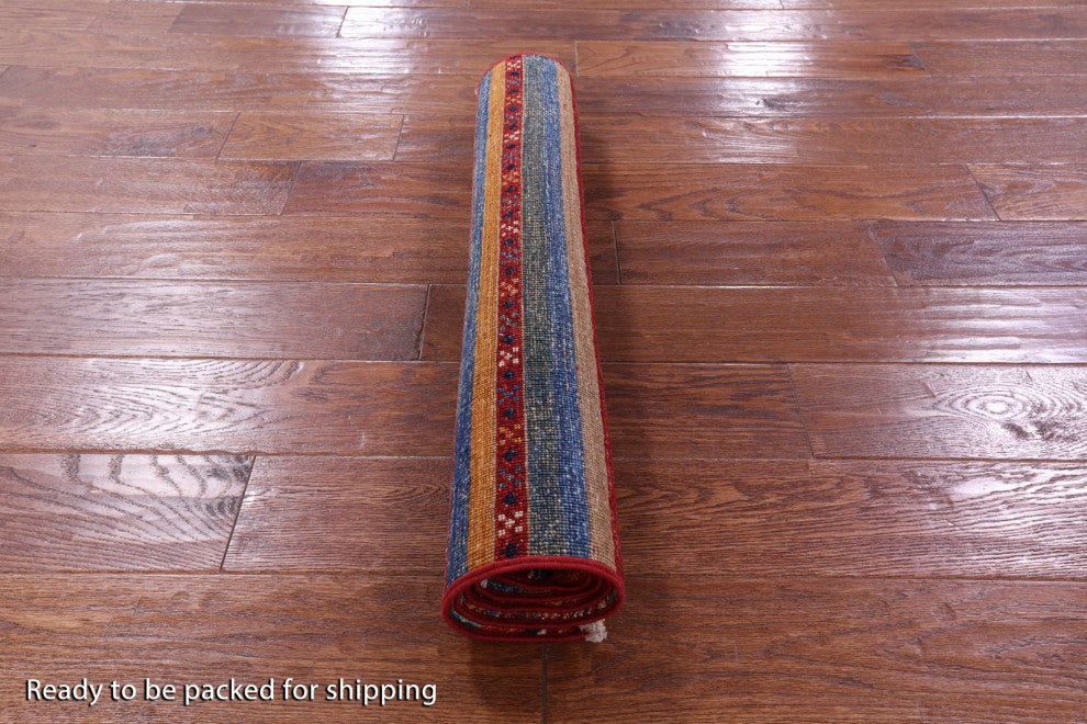 Super Kazak Khorjin Hand Knotted Wool Rug 2' 7" X 4' 0" Q11034
