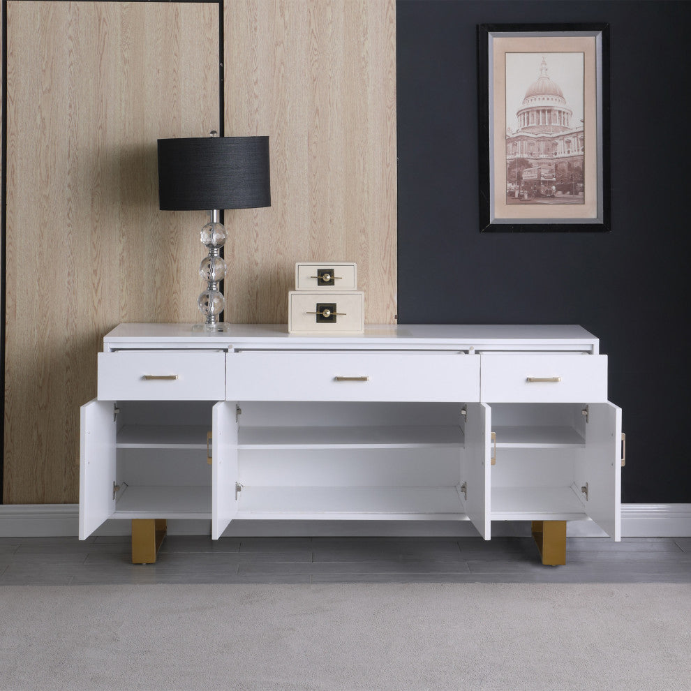 Tyrion High Gloss Lacquer Sideboard, White