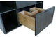 37" Single Wall Mount Vanity, Linen Gray Finish With White Carrara Top