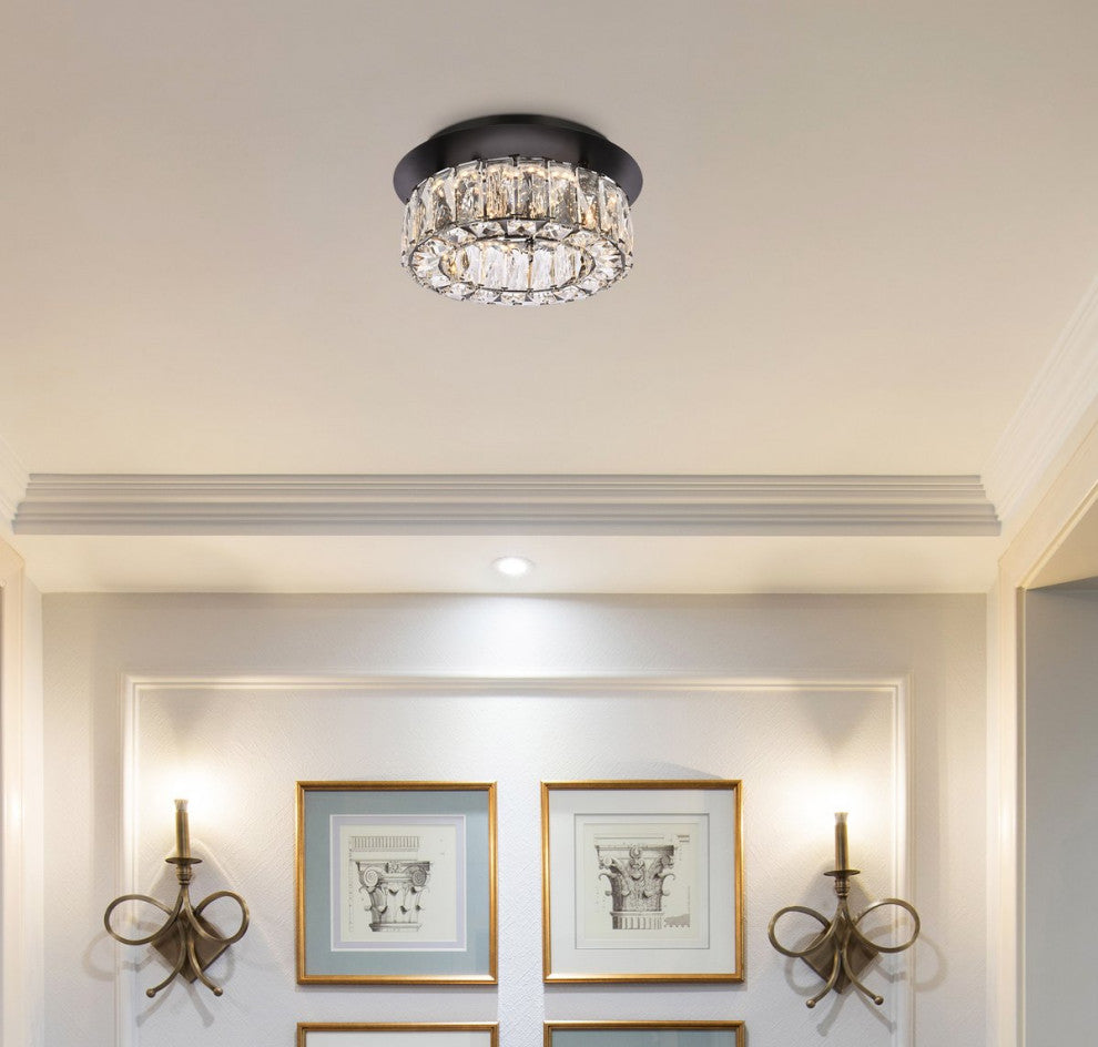 Modern Black 1-Light Flush Mount