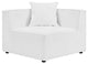 Lounge Sectional Sofa Set, Fabric, White, Modern, Outdoor Patio Balcony Garden
