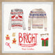 "Bright Christmas" Framed Painting Print, 24x24