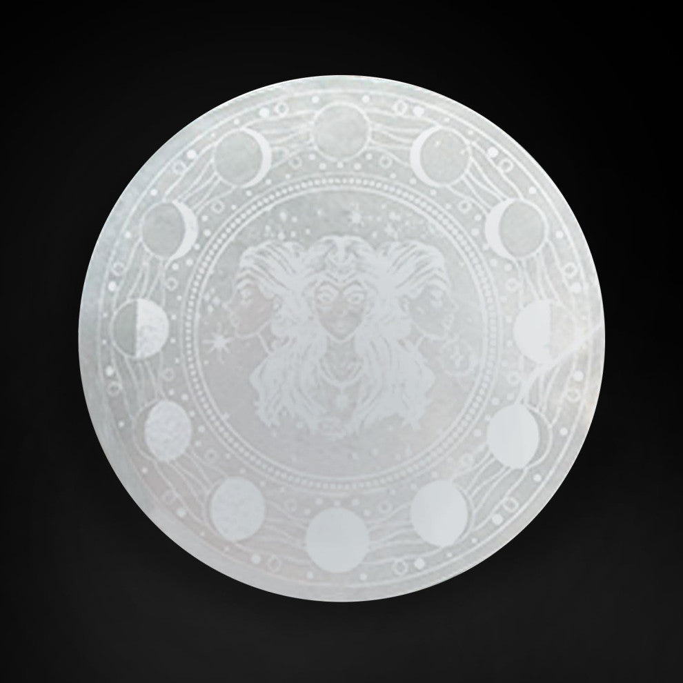 Himalayan Glow Selenite Crystal Charging Plate
