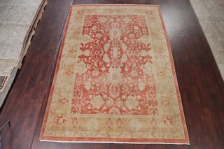 Rustic Style All-Over Hand Made Vegetable Dye Area Rug Oriental, Rust, 9 X 12