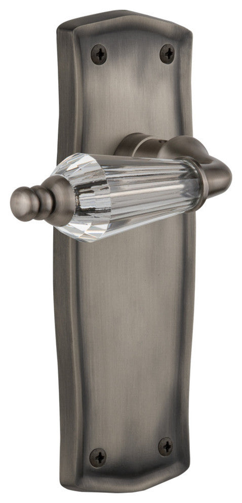 Prairie Plate Passage Parlor Lever, Antique Pewter