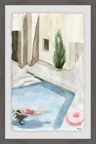 "Swim and Float" Framed Painting Print, 24"x36"
