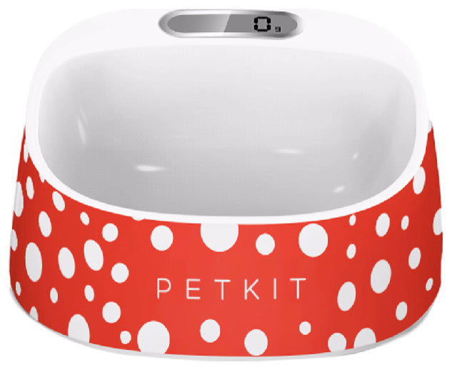 PETKIT FRESH Smart Digital Feeding Pet Bowl, Red and White
