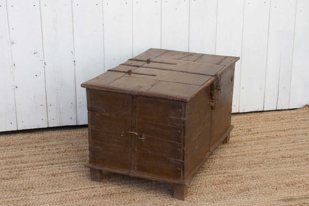 Antique Indo-Portuguese Painted Trunk