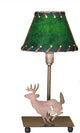 13"H Lone Deer Faux Leather Accent Lamp