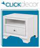 ClickDecor Edmond 1 Drawer Nightstand with USB White