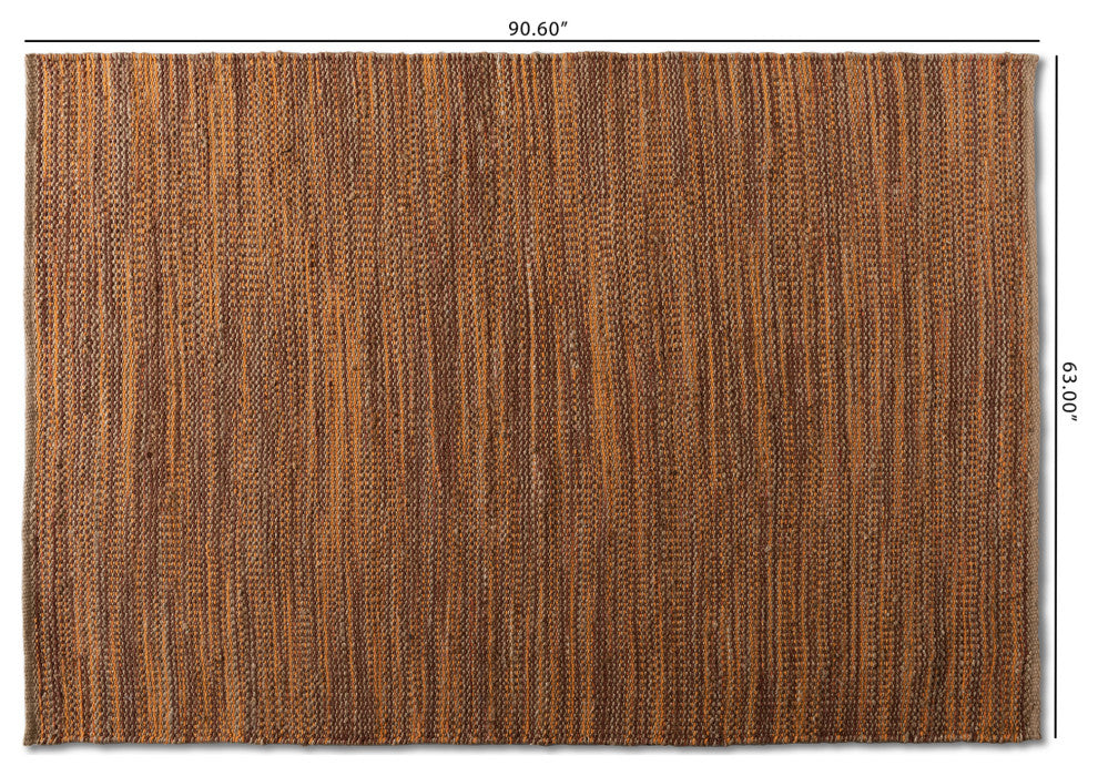 Michigan Modern Rust Handwoven Hemp Blend Area Rug