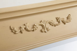 Daisy Wood Frame Mirror 22"x28", Light Antique Beige