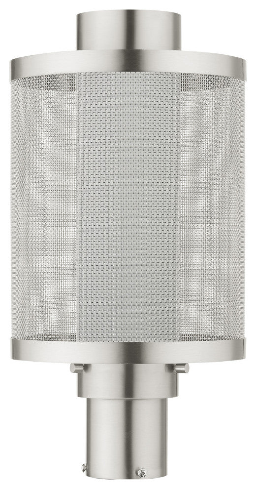 Livex Lighting Nottingham 1 Light Brushed Nickel Large Outdoor Post Top Lantern